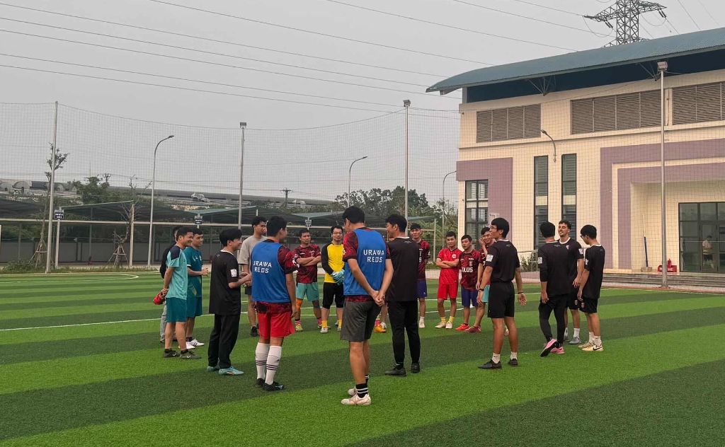 試合後の交流の様子